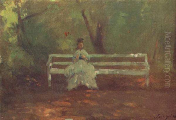 On a Garden Bench - view 1