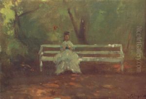 On a Garden Bench by Pal Szinyei Merse