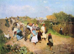Harvesters Returning Home by Lajos Deak Ebner
