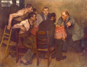 Agitating in the Factory Cantine by Karoly Kernstok