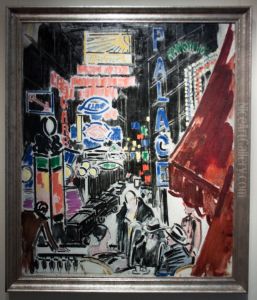 Advertising lights on the street by Janos Vaszary
