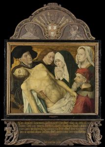 Middenpaneel van een memoriedrieluik (voorheen genoemd de Gertz memorietafel) met de bewening by Hugo Van Der Goes