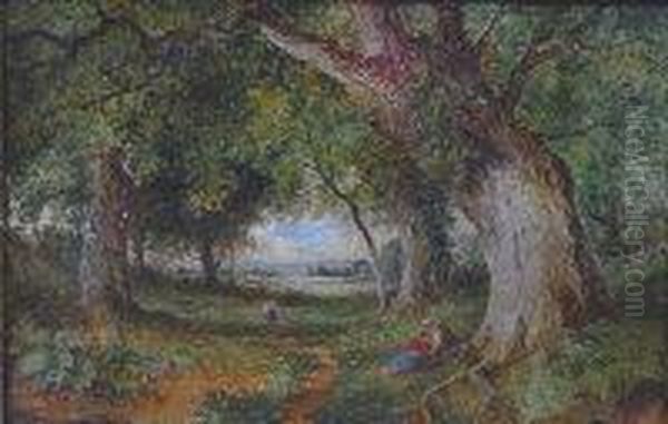 Figures In A Woodland Landscape - view 1