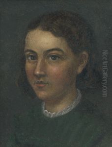 Portret dievcata by Gustav Adolf Muller