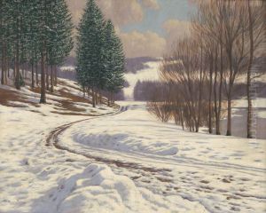 Winter Landscape by Viktor Olgyai