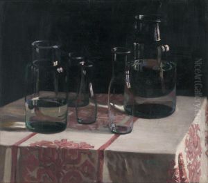 Still Life with Bottles by Emile Alexay