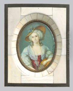 Dama v klobuku by Elisabeth Louise Vigee Le Brun
