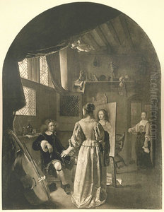 Der Kunstler, eine Dame malend