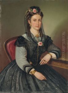 Podobizen Heleny Kubinyiovej rod. Zmeskalovej by Peter Michal Bohun
