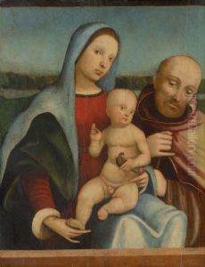 Madona s dietatom a svatym Frantiskom z Assisi by Francesco Francia