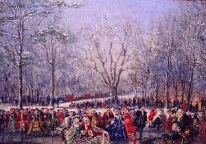 Winter Festival Scene
With Skaters On A Frozen Lake by Conrad Wise Chapman