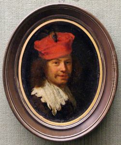 Self-portrait in a red beret by Frans van Mieris
