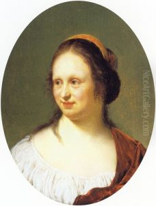 Portrait of Cunera van der Cock, the painter's wife by Frans van Mieris