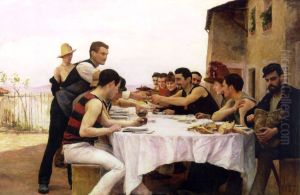 The Meurthe Boating Party by Friant Emile