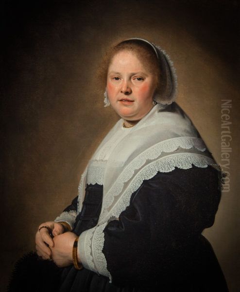 Portrait of a Woman, signed and dated ...Spronck: an 1642 - view 1