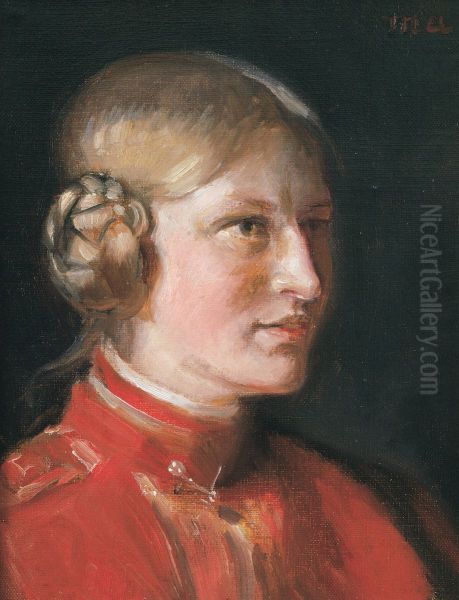 Portrait of a Young Girl in Red Dress - view 1