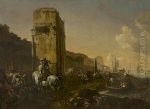 Italian Harbour by Jan Baptist Weenix