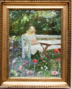 A girl in the garden in summertime by Anna Ancher