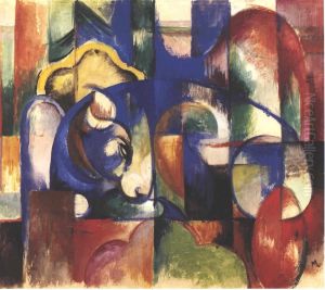 Liegender Stier by Franz Marc