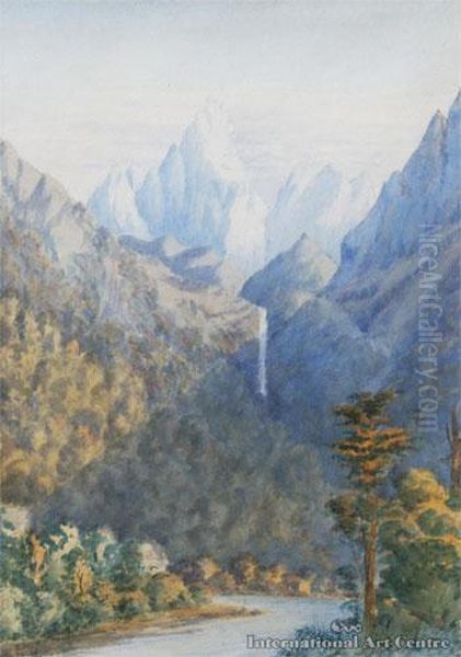 Scene In The Gorge Of The Routeburn - view 1