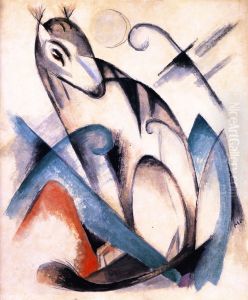 Seated Imaginary Animal by Franz Marc