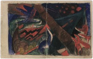 Franz Marc: Die Baume zeigten ihre Ringe, die Tiere ihre Adern by Franz Marc