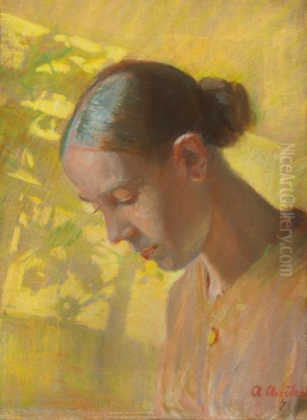 Study of the seamstress' head, Ane - view 1