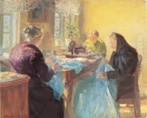 Tre gamle syersker by Anna Ancher