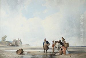 Coastal Scene of Northern France by Richard Parkes Bonington