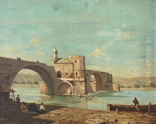View of Le Pont St Benezet, Avignon, France - view 1
