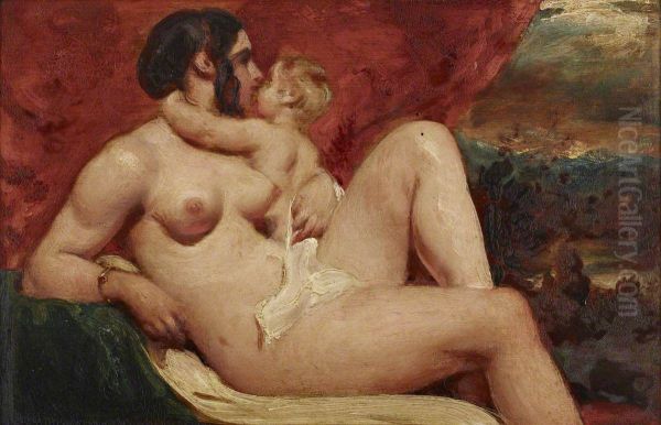 'Venus and Cupid' (A Female Nude embraced by a Small Child) - view 1