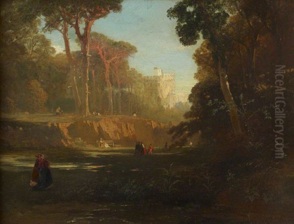 View of Windsor Castle from a Clearing - view 1