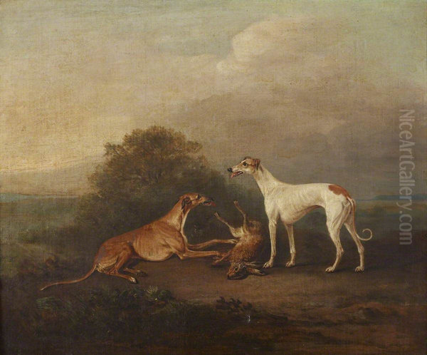 Two Greyhounds and a Dead Hare - view 1
