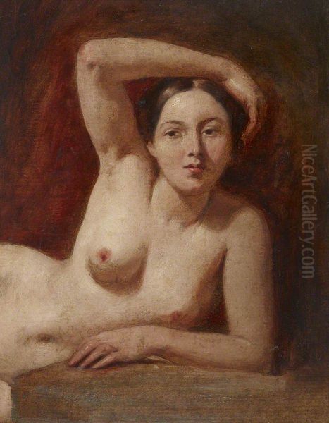 Half-figure of a Female Nude Reclining - view 1