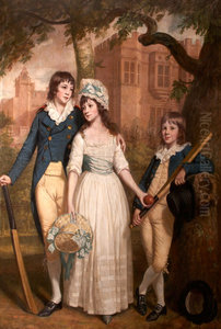 William, Mary Ann, and John De la Pole as Children (Sir William Templer Pole, 1782-1847, 7th Bt, Mary Ann Pole, b.1783, and John George Pole, 1787-1803)