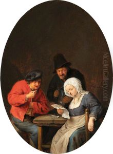 The News by Adriaen van Ostade