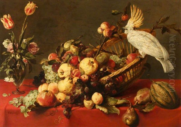 A Still Life with Fruit and a Cockatoo - view 1