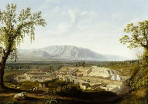 Ausgrabungen in Pompeji by Jacob Philipp Hackert