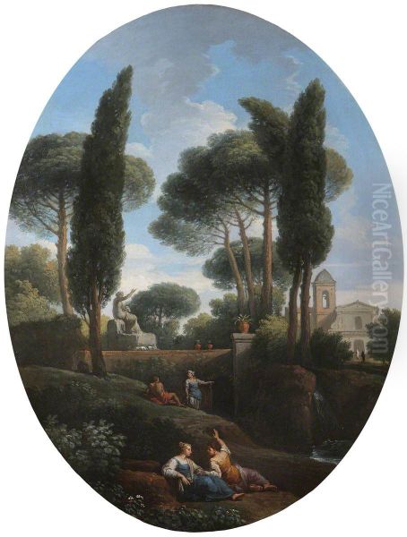 Classical Landscape with Two Reclining Women Conversing - view 1