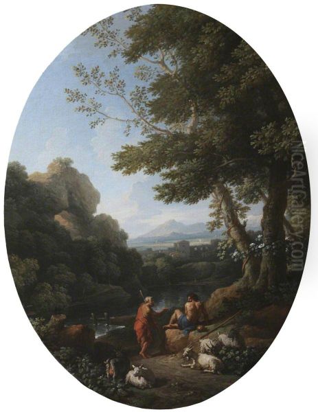 A Classical Landscape with Two Shepherds and Sheep - view 1