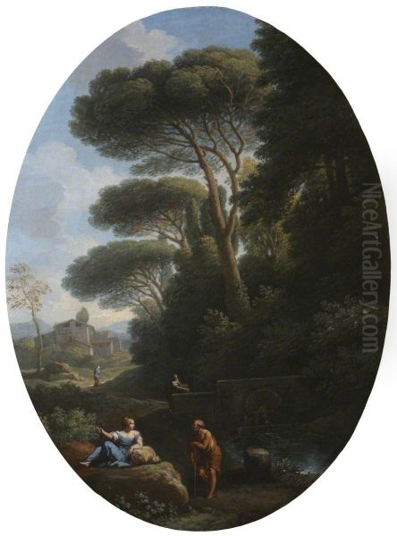A Classical Landscape with a Man and a Woman conversing - view 1