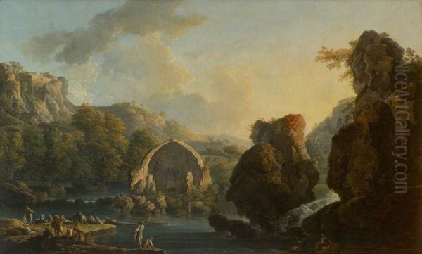 Lake with the Ruined Temple of Diana at Baiae - view 1
