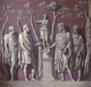 Emperor Constantine sacrificing to Diana (from the Arch of Constantine) by Francis Hayman