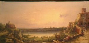 Lago Di Nemi, Castello Di Nemi by John Linton Chapman