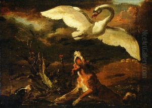 Hounds putting up a Swan by Abraham Danielsz. Hondius