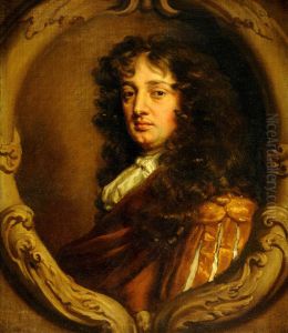 A Gentleman Dressed 'alla Romana' wearing a Golden-coloured Cloak by Peter Lely