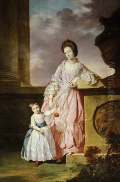 Lady Frances Greville, Lady Harpur (1744-1825) and her Son Henry Harpur, later Sir Henry Harpur Crewe, 7th Bt (1763-1819) - view 1