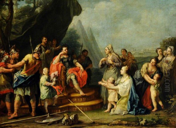 Coriolanus entreated by his Womenfolk - view 1