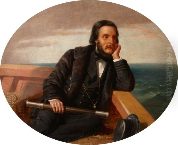 Edward Ward, 4th Viscount Bangor (1827 - 1881) on a Yacht - view 1