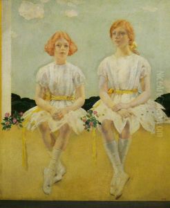 Two Girls Seated, Diana (1909-1963) and Sarah Churchill (1914-1982)